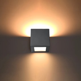 Sollux Lighting Nástenné keramické svietidlo LEO sivé