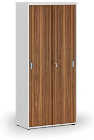 Skriňa so zasúvacími dverami PRIMO WHITE, 1781 x 800 x 420 mm, biela/orech
