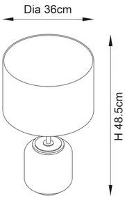 Endon 93067 - Stolová lampa ZINNIA 1xE27/10W/230V modrá/zlatá