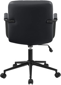 Kancelárska stolička Hilda pravá koža - čierna