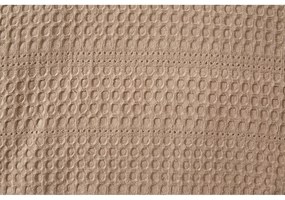Hnedý bavlnený pléd na dvojlôžko 220x240 cm Lotus – Mijolnir