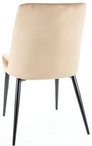 Jedálenská stolička Kayla Velvet, béžová