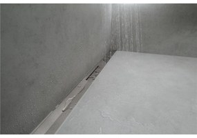 HANSGROHE RainDrain Flex vrchná sada sprchového žľabu 120 cm, skracovateľná, pre inštaláciu ku stene, oceľ nerezová kartáčovaná, 56054800