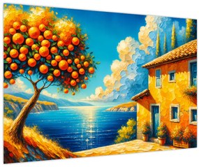 Obraz - Dom s pomarančmi II. (90x60 cm)