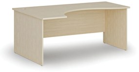 Ergonomický kancelársky pracovný stôl PRIMO WOOD, 1800 x 1200 mm, ľavý, buk