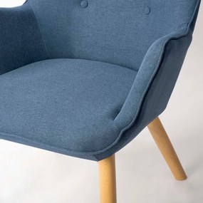 SOFOTEL Kreslo s opierkou na ruky a podnožkou Norse 2042 - tmavomodré