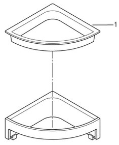 GROHE 41106DC0 - Kotna tuš polica START CUBE 200 x 200 x 60 mm, iz nerjavečega jekla