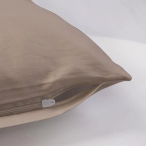 SATÉNOVÁ OBLIEČKA NA VANKÚŠ 50X70 CM TMAVOBÉŽOVÁ