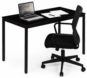 Jedálenský kuchynský stôl pre 4-5 osôb počítačový stôl 120x60 cm čierny ModernHome