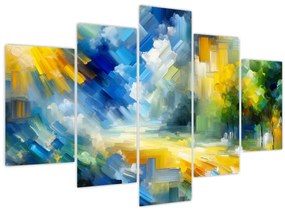 Obraz - Abstraktný slnečný deň (150x105 cm)