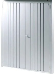 Dverový set pre prístrešok na drevo Biohort Woodstocku 150 strieborný