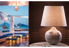 ONLI - Stolná lampa MARINA 1xE27/22W/230V béžová/ biela 60 cm