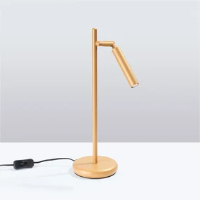 Stolná lampa Pastelo, 1x zlaté kovové tienidlo