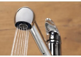 KFA Armatura 6613-110-00 - Drezová batéria s vyťahovacou sprškou INDIRA l. chróm