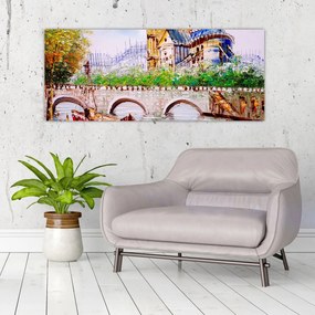 Obraz - Olejomaľba mesta (120x50 cm)