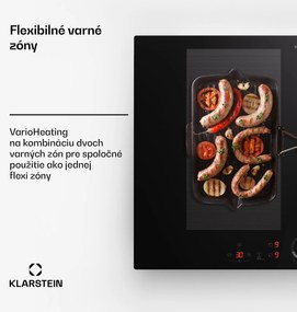 Klarstein Delicatessa 70 Hybrid, vstavaná indukčná varná doska, 4 zóny, 7000 W, sklokeramika