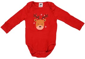Detské body s dlhým rukávom CHRISTMAS GIRLS červené - rôzne veľkosti Veľkosť: 74 - 80