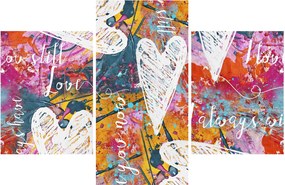Obraz - Srdce na abstraktnom pozadí (90x60 cm)