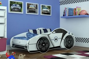 Detská posteľ auto JOE 140x70 cm - biela (12)