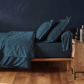 Modrá napínacia bavlnená plachta 180x200 cm Lina – douceur d'intérieur
