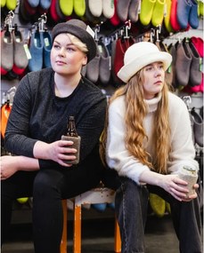 Klobúk do sauny z ovčej vlny Lahtiset, svetlo sivý