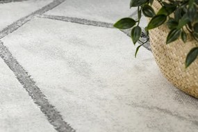 Koberec EMERALD exkluzívny 81953 glamour, styl marmur, geometrický čierny / strieborný