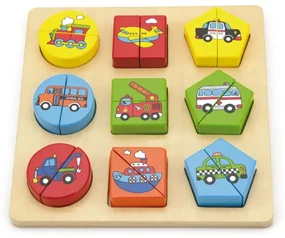 Puzzle 2v1 Viga 59586 vozidlá