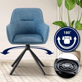 Stolička Tipton, látka - modrá