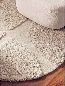 Krémový ručne tkaný okrúhly koberec ø 200 cm Lambeth Jasper – Ted Baker