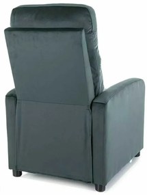 Polohovacie kreslo Lennox Velvet, zelená