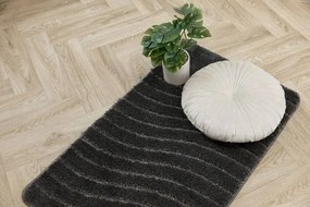 Kúpeľňový koberček Sara čierny, vlny