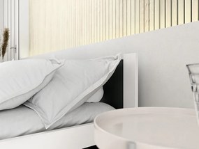 Posteľ IKAROS 90 x 200 cm, antracit/biela Rošt: S latkovým roštom, Matrac: Matrac COCO MAXI 20 cm