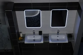 Sapho Sapho, FLOAT LED podsvietené zrkadlo, priemer 740mm, biela, 22574