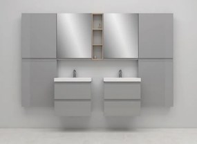 Cersanit - SET skrinka + umývadlo, šedý lesk, Moduo Slim 60, S801-226-DSM