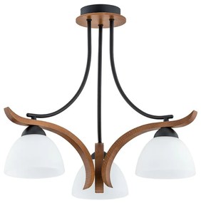 Prisadený luster BAFIA 3xE27/15W/230V hnedá