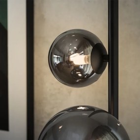 Ideal Lux - LED Stojacia lampa PERLAGE 4xG9/3W/230V čierna/dymová