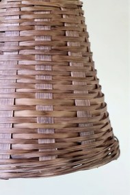 Prírodné antik závesné svetlo s bambusovým tienidlom Lamp Bamboo - Ø41*52cm/ E27/ 40W
