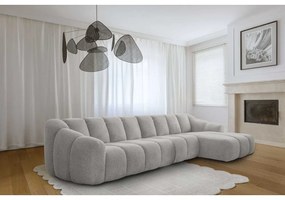 Svetlosivá rohová pohovka (pravý roh/s leňoškou) Shell – Miuform