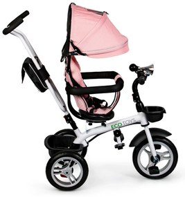 Otočná trojkolka, ružová, ECOTOYS