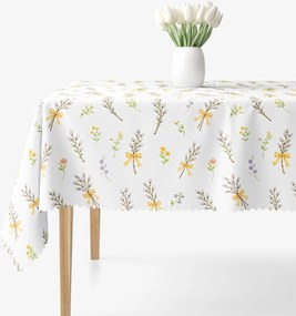 Goldea veľkonočný hranatý teflónový obrus - bahniatka 140 x 220 cm