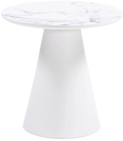 Konferenční stolek Margos 46 cm bílý/mramor I
