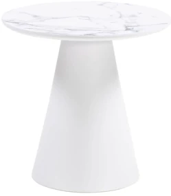 Konferenční stolek Margos 46 cm bílý/mramor I