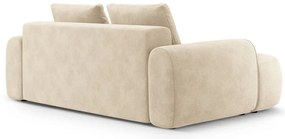 Béžová zamatová pohovka 200 cm Linz – Cosmopolitan Design