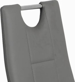 Jedálenská stolička Melania, šedá ekokoža