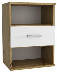 Nočný stolík Goda III 1S artisan/biely