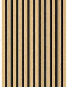 Mexen Lam-F, akustické stenové lamely 275 × 30 cm, plstený podklad 8 mm, technická dyha, bambus prírodný, S105-275307-3015-011