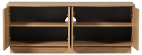 TV stolík z dubového dreva v prírodnej farbe 133x52x45 cm Zuma – WOOOD