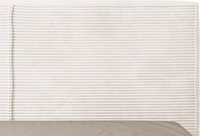 Posteľ Inez 180x200 cm, smotanovo biela štruktúrovaná látka