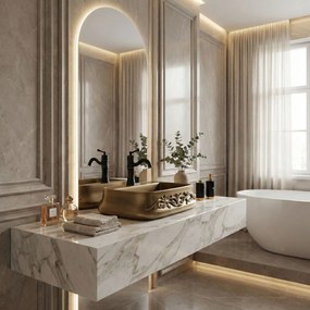 Rea Castel, umývadlo na dosku 530×380×140 mm, antický bronz, REA-U3508