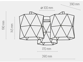 Prisadený luster SIRO 3xE27/15W/230V biela/strieborná